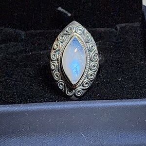 Gorgeous & Unique Marquise Cut Moonstone Statement Ring